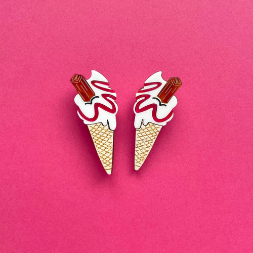 99 Flake Statement Stud Earrings