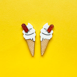 99 Flake Statement Stud Earrings