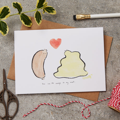 Sausage and Mash Blank card