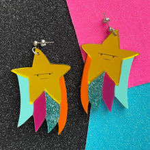 Load image into Gallery viewer, Grumpy Shooting Star Statement Earrings