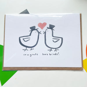 Love Birds Blank card