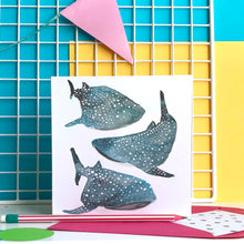 Load image into Gallery viewer, Whale Shark card - blank greeting card